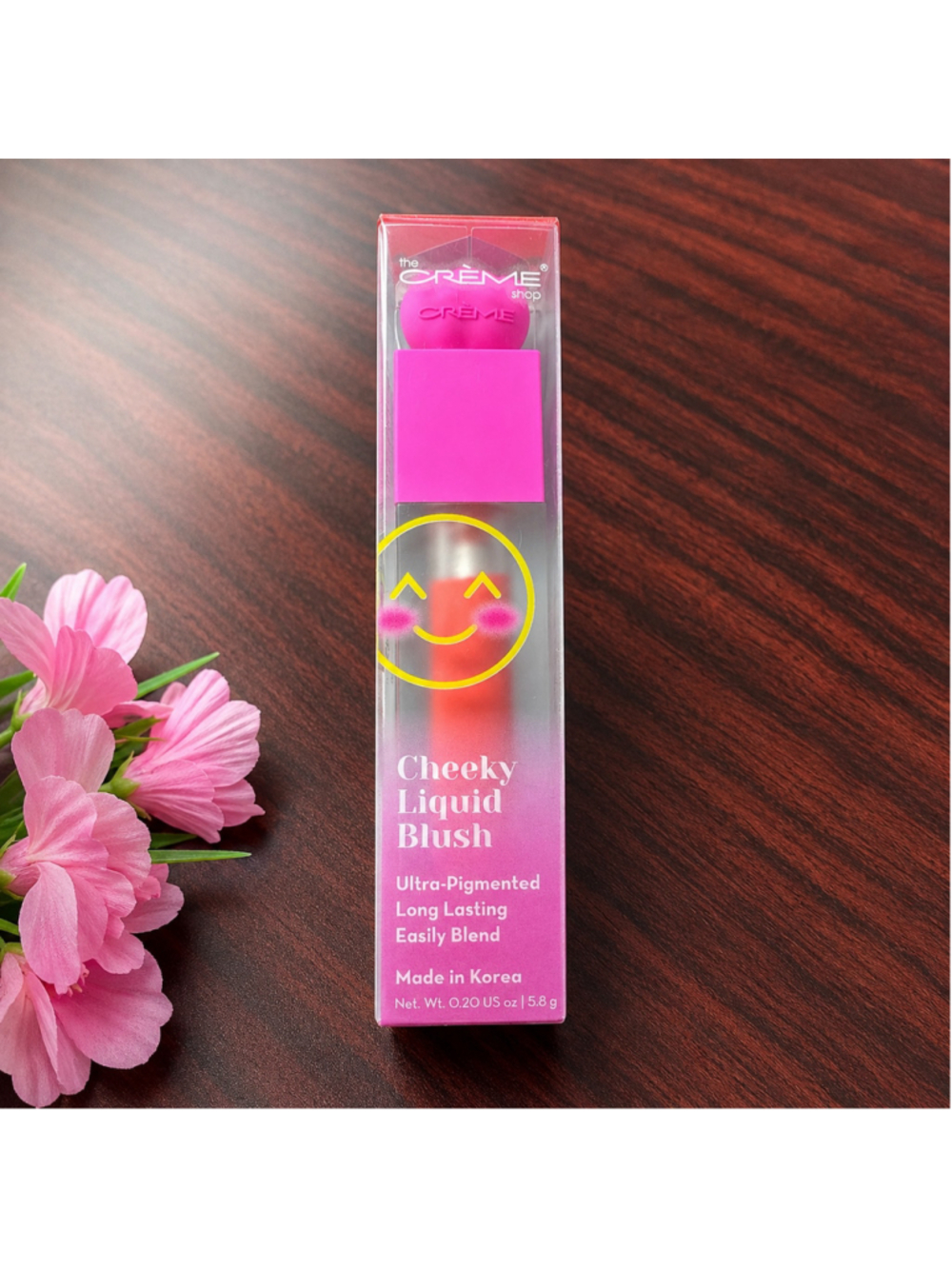 The Crème Shop Cheeky Liquid Blush Coral Me K-Beauty Blush NIB